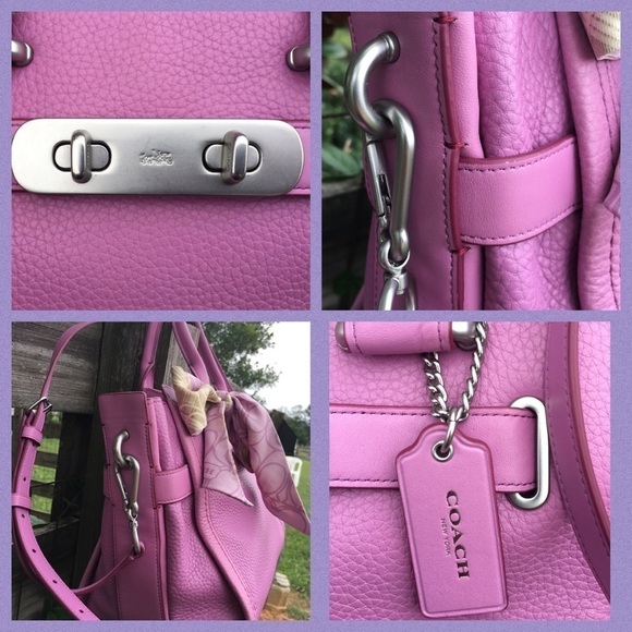 Coach Puce Purple Swagger 37 Bag - Picture 4 of 7